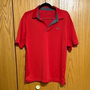 Under Armour men's L heat gear loose fit short sleeve golf polo athletic top
